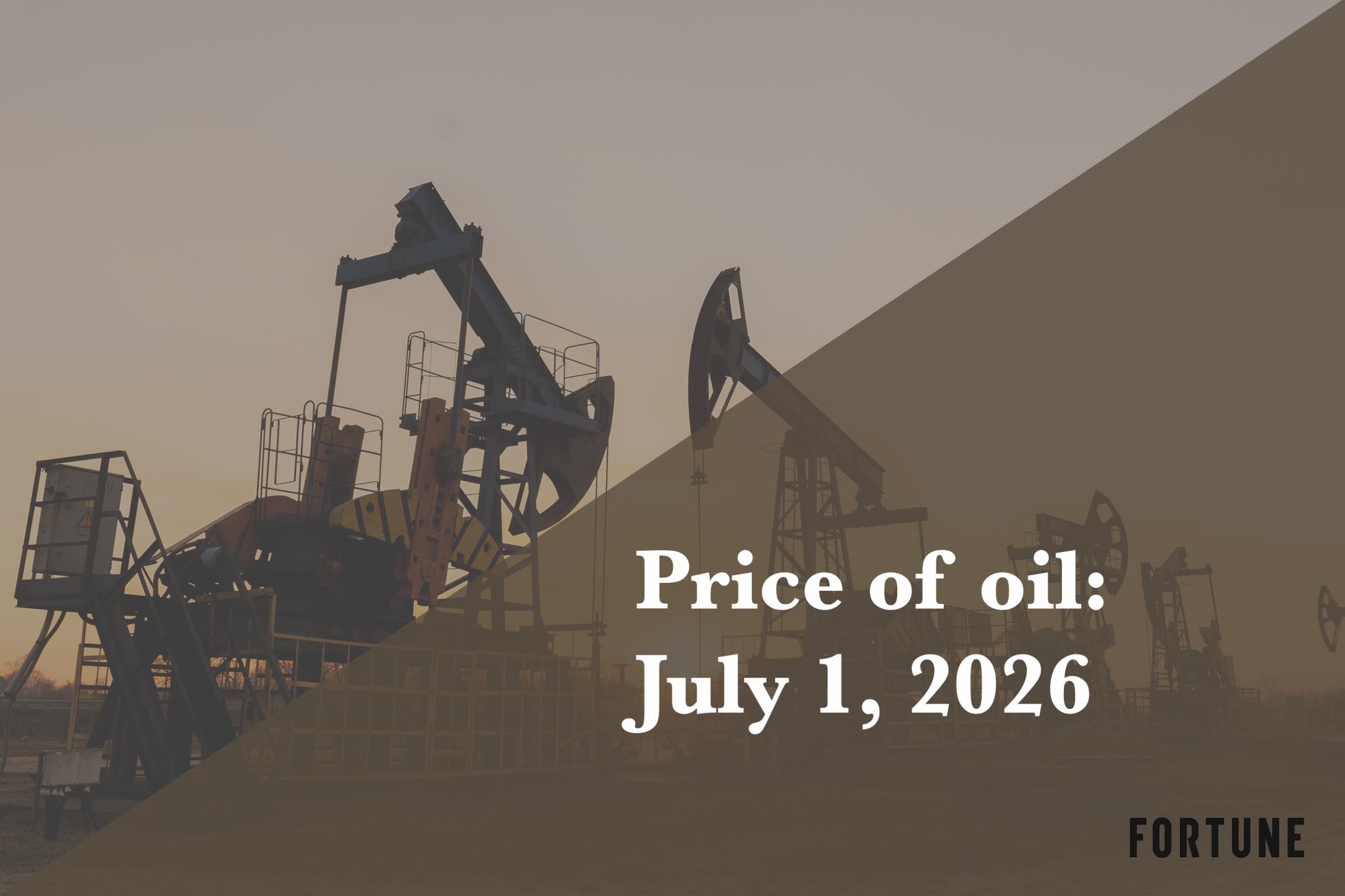 Current price of oil as of July 1, 2026